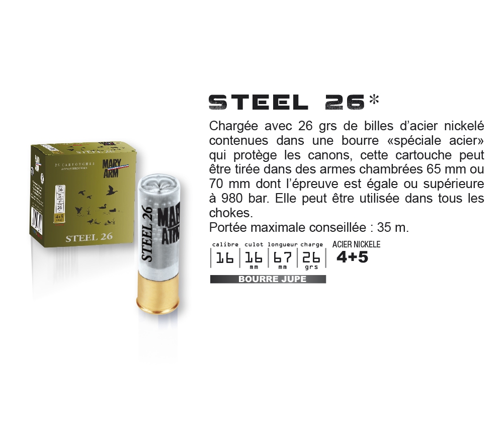 MARY ARM STEEL 26 CAL 16