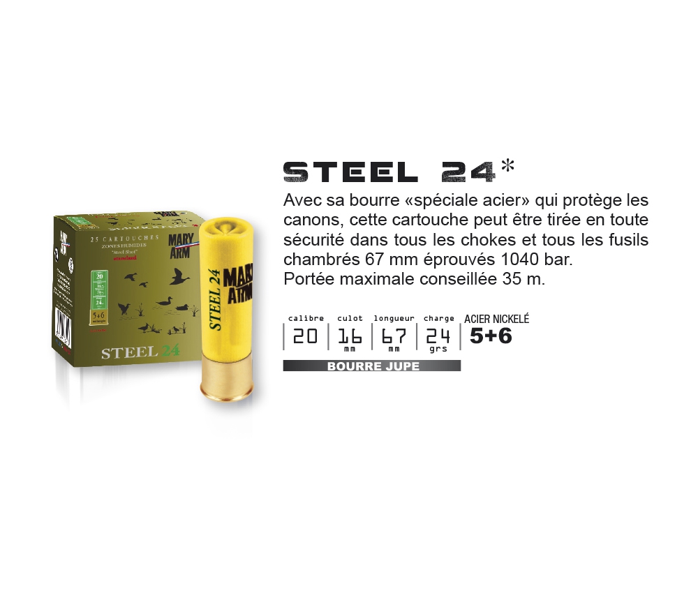 MARY ARM STEEL 24 CAL 20