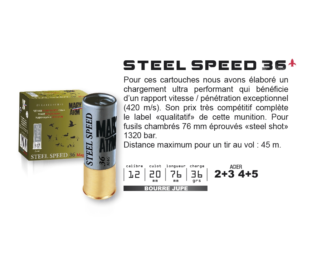 MARY ARM STEEL SPEED 36 MAG