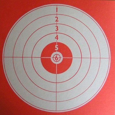 CIBLE ROUGE 14*14