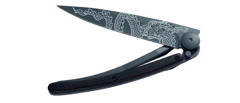 Couteau Deejo Black Tatoo Drag