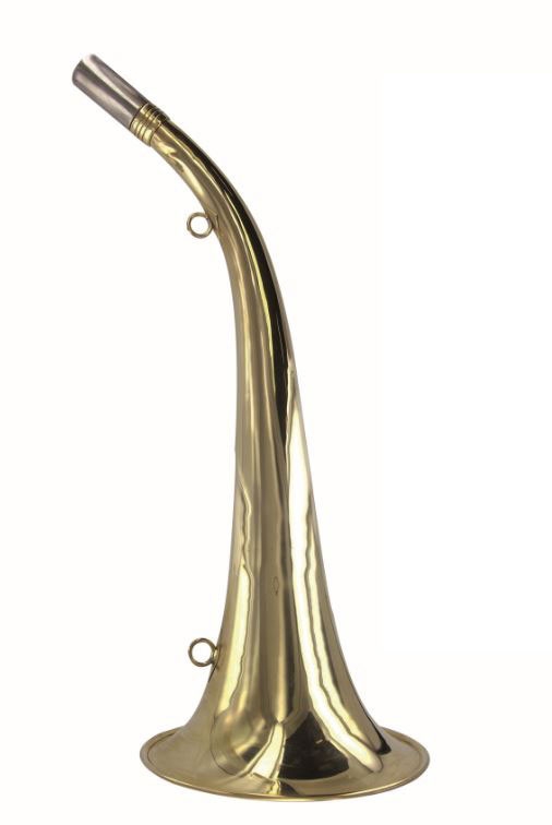 Corne de chasse laiton verni 3