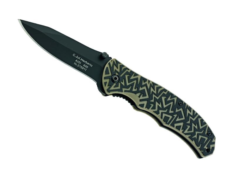 Couteau Herbertz G10 noir/kaki