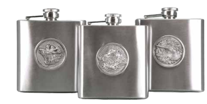FLASQUE INOX MEDAILLON