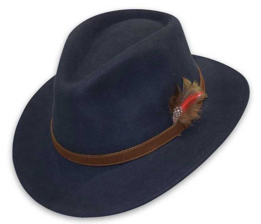 CHAPEAU FEUTRE MARINE