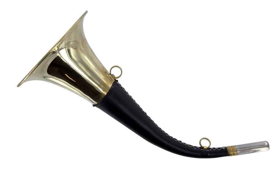 Corne de chasse ronde laiton