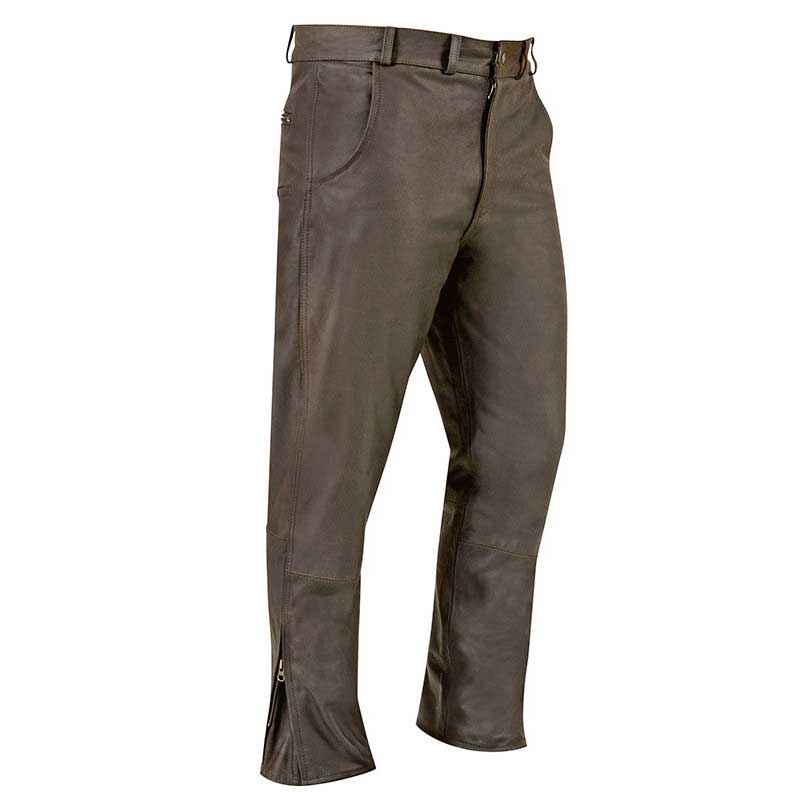 LVC PANTALON CUIR TOM MARRON
