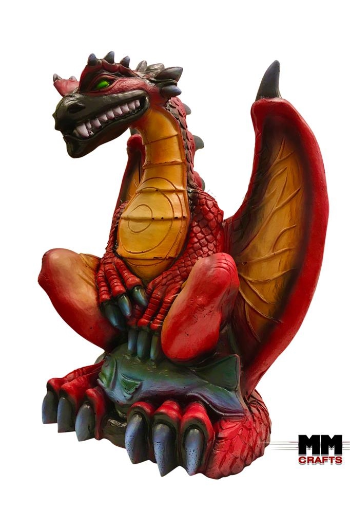 MM CRAFTS 3D DRAGON ROUGE