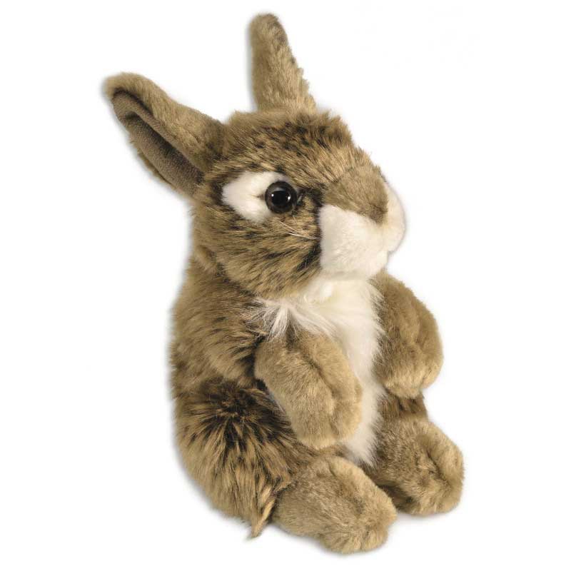 PELUCHE LAPIN BRUN ASSIS 20CM