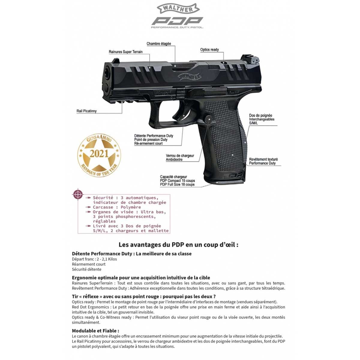 WALTHER PDP PRO SD C OR 4.6'