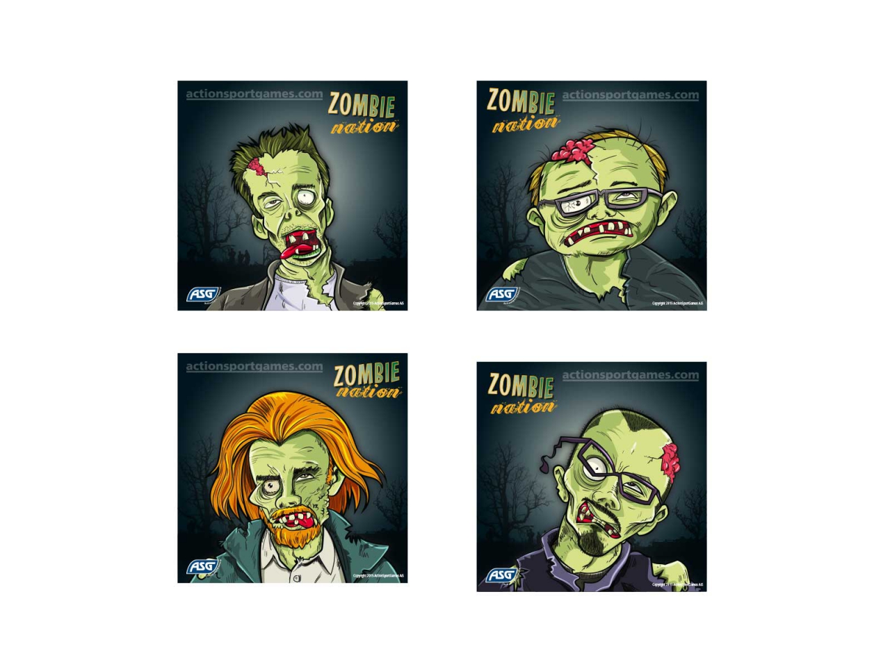 CIBLE ZOMBIE 14*14