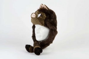 CASQUETTE PELUCHE SANGLIER