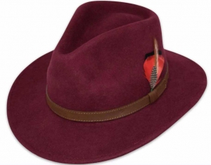 CHAPEAU FEUTRE BORDEAUX